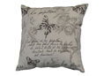 Coussin canap&eacute; Papillon beige