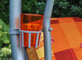 Porte-Boisson argent gobelet orange