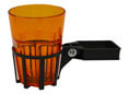 Porte-Boisson pour balancelle avec tube carré gris gobelet orange
