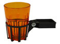 Porte-Boisson pour balancelle avec tube carré gris gobelet orange Porte-Boisson pour balancelle avec tube carré gris gobelet orange