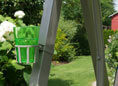 Porte-Boisson pour balancelle avec tube carré champagne gobelet vert