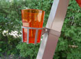 Porte-Boisson pour balancelle avec tube carré champagne gobelet orange
