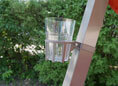 Porte-Boisson pour balancelle avec tube carré champagne gobelet transparent