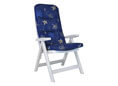 Coussin de chaise dossier haut Exklusiv Corfou bleu