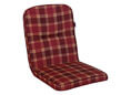 Coussin de chaise dossier bas Exklusiv Rio bordeaux