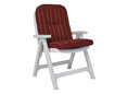Coussin de chaise dossier bas Exklusiv Faro bordeaux