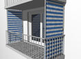 Store Balcon vertical bleu-blanc