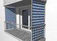 Store Balcon vertical bleu-blanc Store Balcon vertical bleu-blanc