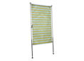 Toile de store balcon vertical jaune-blanc