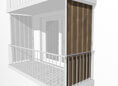 Toile de store balcon vertical No. 8300