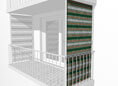 Toile de store balcon vertical No. 3500