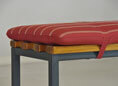 Coussin de banc 120 cm Faro bordeaux