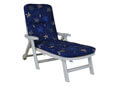 Coussin de chaise longue Exklusiv Corfou bleu