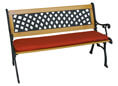 Coussin de banc 120 x 40 cm uni terre
