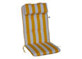 Coussin de chaise dossier haut jaune/blanc Coussin de chaise dossier haut jaune/blanc