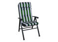 Coussin de chaise dossier haut vert/blanc