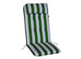 Coussin de chaise dossier haut vert/blanc