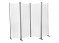 Paravent en 4 parties PE blanc
