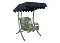 Balancelle 1 placer Bambou gris