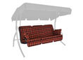 Coussin balancelle Comfort Rio bordeaux