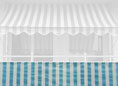 Brise-Vue 90 cm, Design bleu-blanc