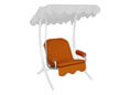 Coussin balancelle 1 placer uni terre
