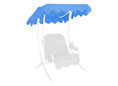 Toit balancelle 100 x 145 cm Swingtex bleu clair