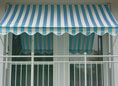 Store Balcon Design bleu-blanc Store Balcon Design bleu-blanc