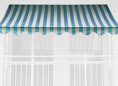 Toile de store Design bleu-blanc