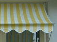 Toile de store Design janue-blanc