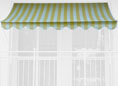 Toile de store Design janue-blanc