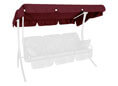 Toit balancelle 210 x 145 Swingtex bordeaux