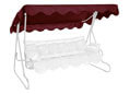 Toit balancelle 210 x 145 cm PE bordeaux