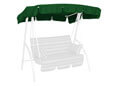 Toit balancelle 160 x 145 cm Swingtex vert