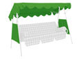 Toit balancelle 200 x 120 cm Swingtex vert pomme