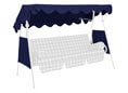 Toit balancelle 200 x 120 cm Swingtex bleu