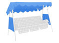 Toit balancelle 200 x 120 cm Swingtex bleu clair