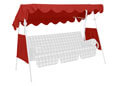 Toit balancelle 200 x 120 cm Swingtex corail