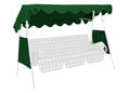 Toit balancelle 200 x 120 cm PE vert