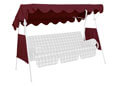 Toit balancelle 200 x 120 cm PE bordeaux