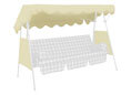 Toit balancelle 200 x 120 cm PE beige