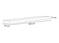 Coussin de banc 200 cm Pirna Coussin de banc 200 cm Pirna