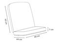 Coussin de chaise dossier bas Style crème