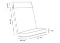 Coussin de chaise dossier haut Sun granit