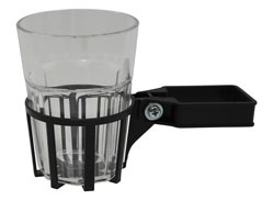 Porte-Boisson pour balancelle avec tube carré gris gobelet transparent