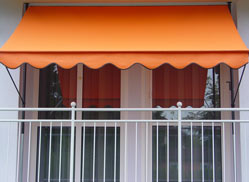 Store Balcon Design uni orange Polyacrylique