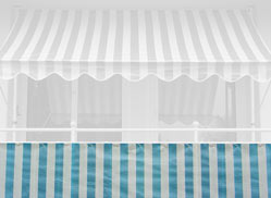 Brise-Vue 75 cm, Design bleu-blanc