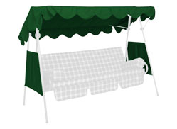 Toit balancelle 200 x 120 cm Swingtex vert
