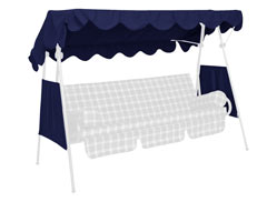 Toit balancelle 200 x 120 cm Swingtex bleu