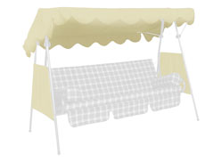 Toit balancelle 200 x 120 cm PE beige